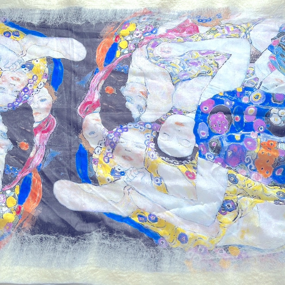 Beautiful artistic print scarf. 6’x2’